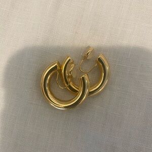 Aaliyah Gold Hoop Clip-on Earrings